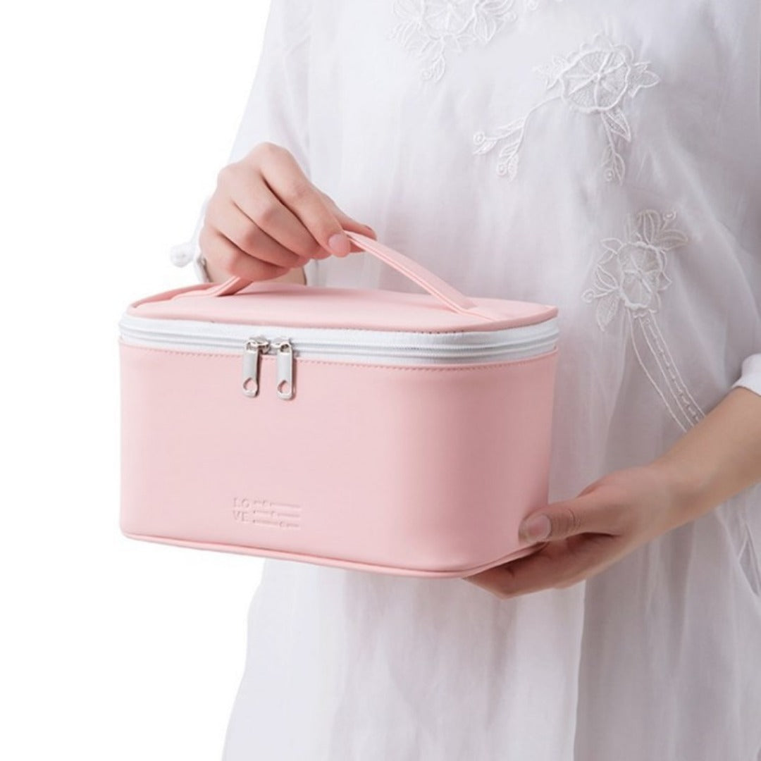 Capacity waterproof cosmetic bag, PU multi-functional cosmetic storage bag, cosmetic bag lightweight, makeup bag organizer,