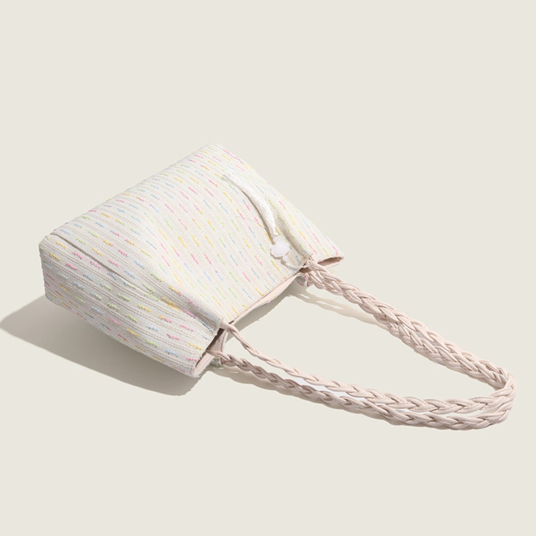Knitted tote bag, women hobo bag, women's large capacity shoulder bag, commuter underarm canvas bag women
