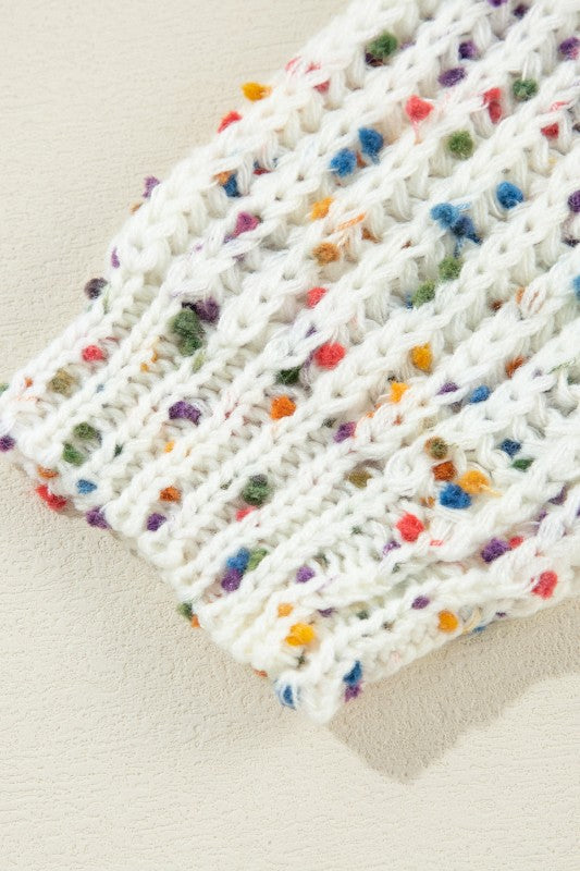Scarlett Confetti Reversible Twist Sweater