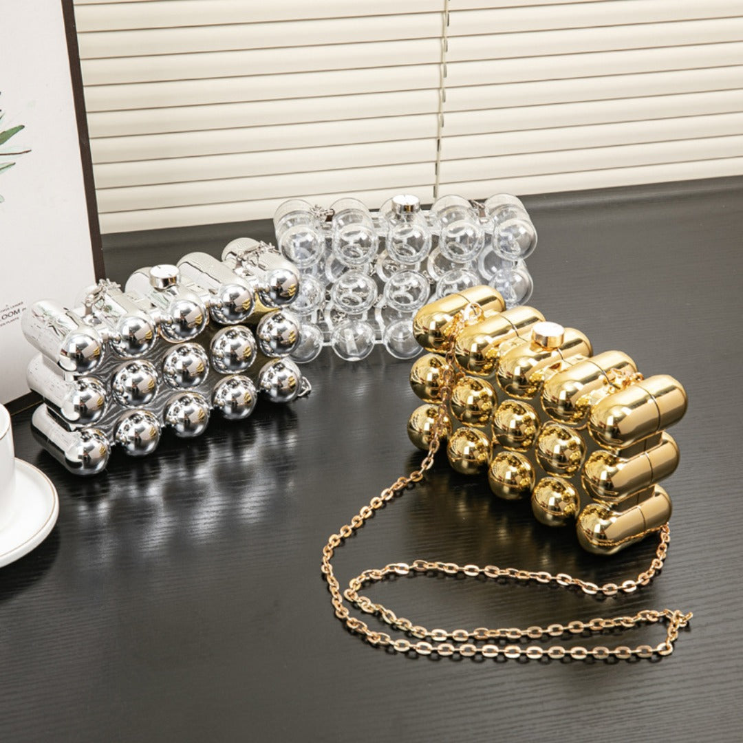 Acrylic Bag, Fashion Polka Dot Crossbody Prom Bag, Party Purse, Prom Bags Clutch