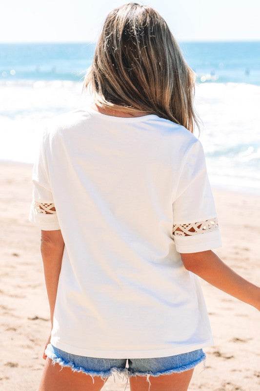 Madilynn Lace Crochet Casual Top