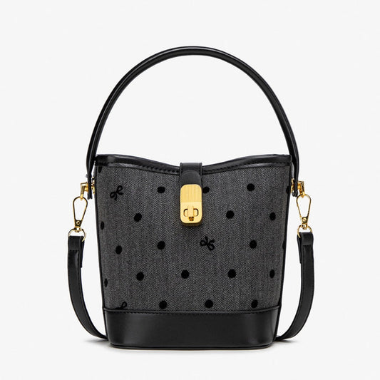 Fashion casual bucket bag, simple handbag, small tote bag, versatile commuter shoulder Crossbody bag