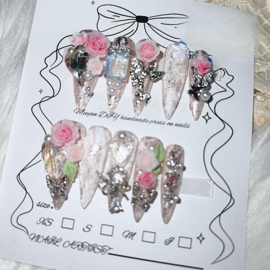 1018-Handmade press on nails fake nails removable