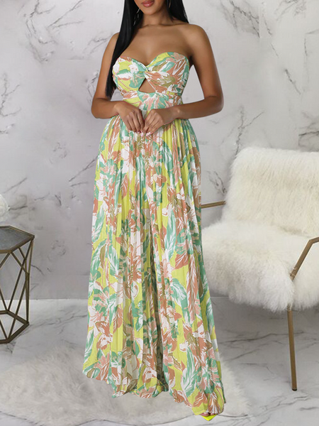 backless printed jumpsuit