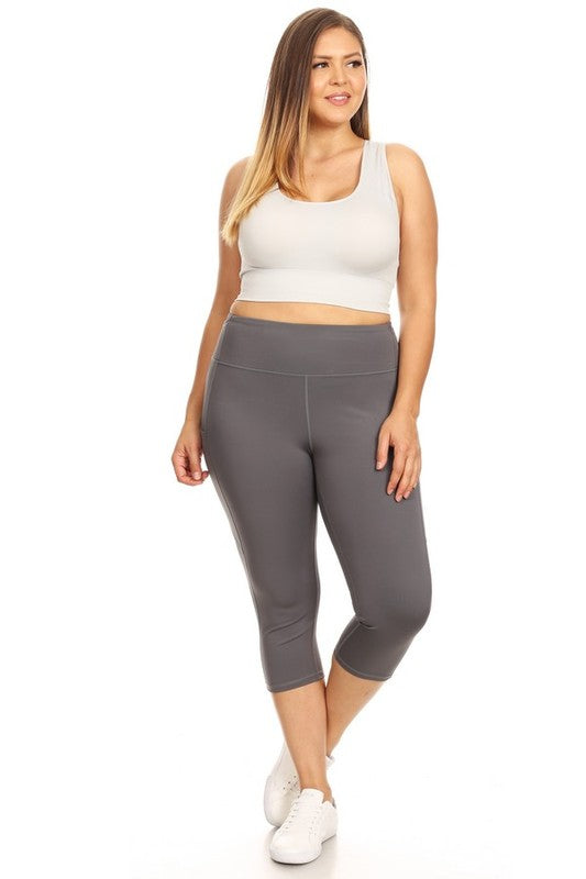 High Waist Tech Pocket Workout Capri Leggings