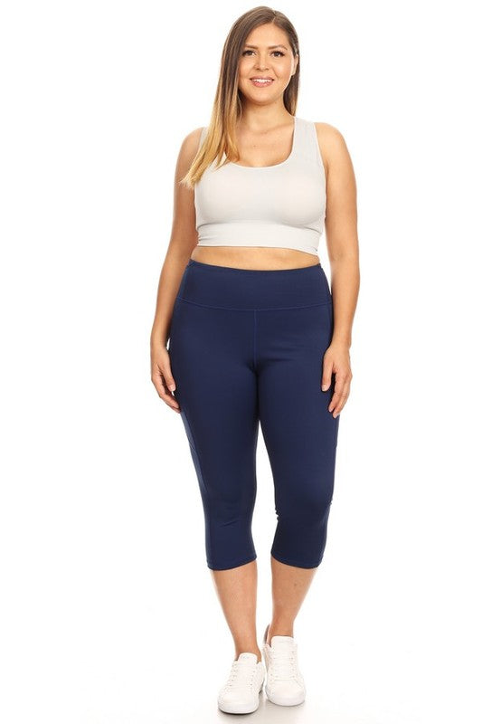 High Waist Tech Pocket Workout Capri Leggings