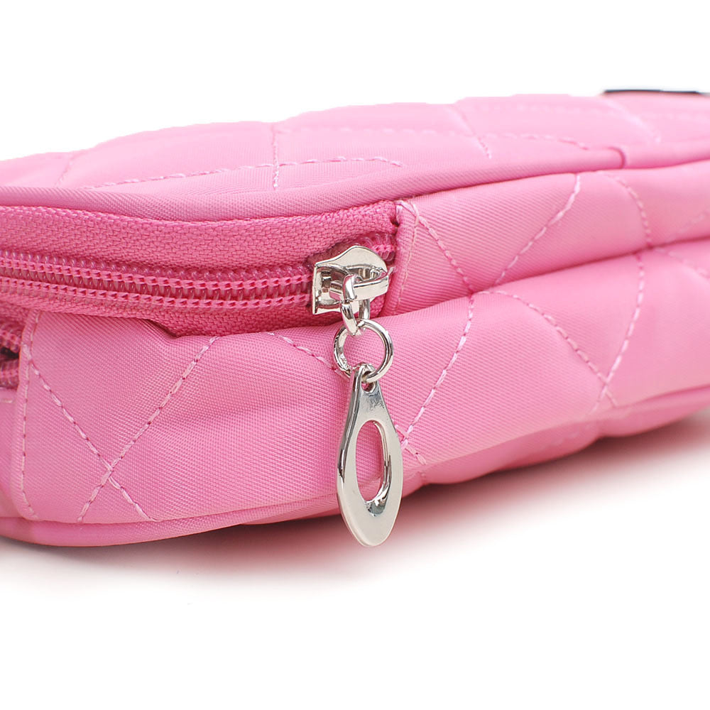 Nylon Cosmetic Bag, Waterproof Geometric Rhombus Cosmetic Wash Bag, makeup bag with compartments for College Dorm Camp Gym