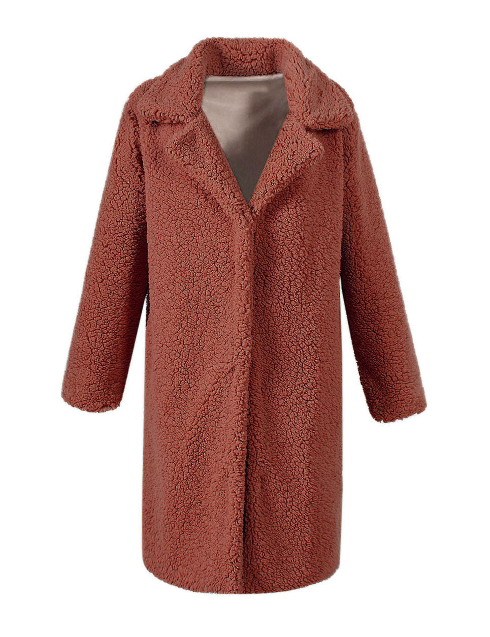 Long Faux Fur Coat Women Casual Coat Autumn Winter Fashionable Jacket