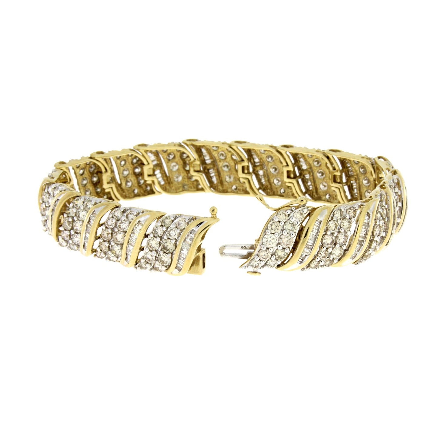 10.00ct Diamond Tennis Bracelet 10KT Yellow Gold