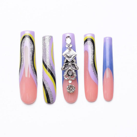 1068 Handmade Nail Wear Nail Art Reusable Press on Nails False Nails