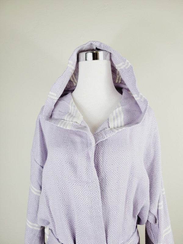 Unisex Robe, Beach or spa Robe with pockets - Lila