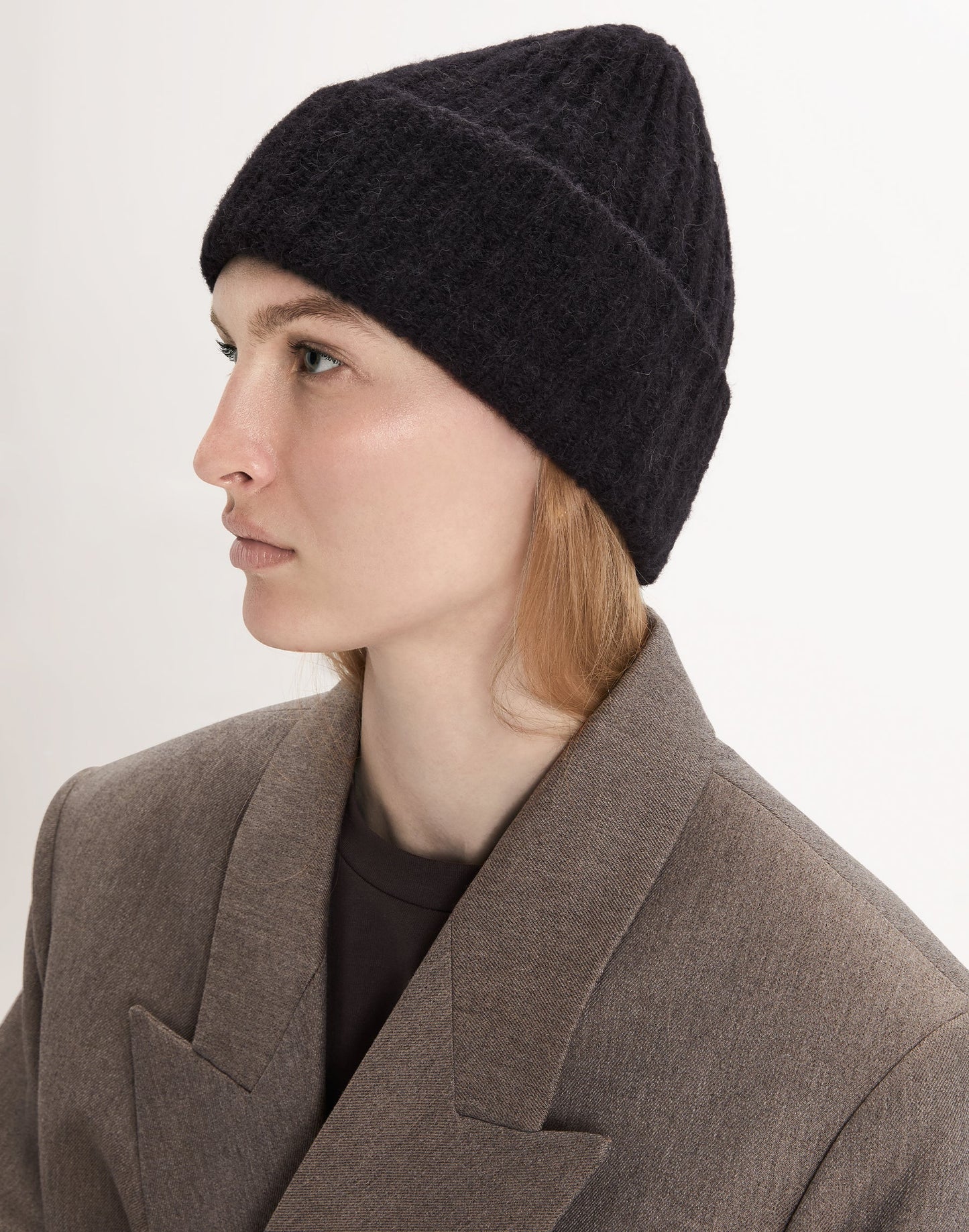 Alpaca Chunky Wool Rib Beanie