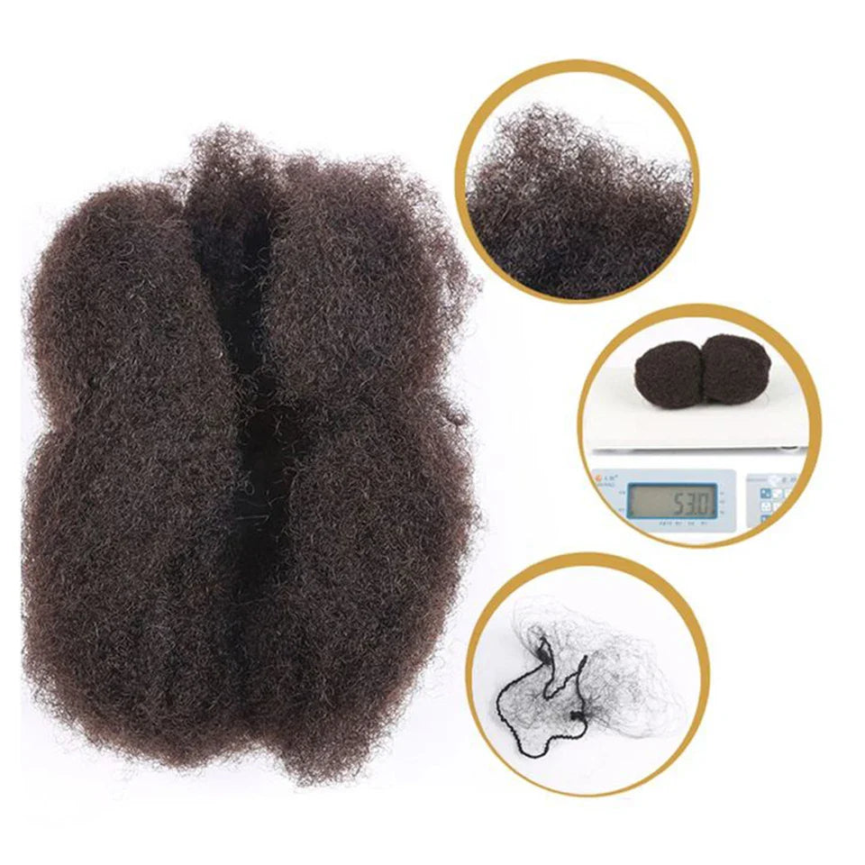 Brazilian Grey Kinky Curly Bulk Human Hair | Remy Hair Extensions | Dreadlock Braiding Hair | 50g/Pack