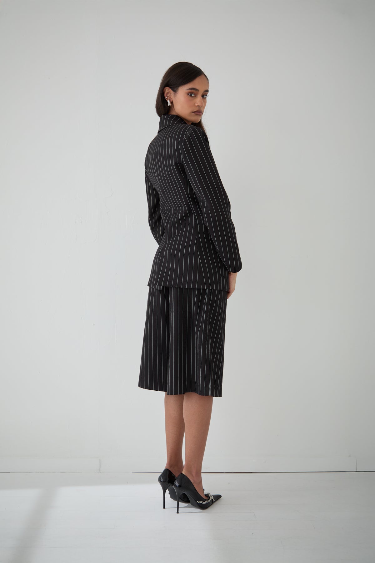 NADINE pinstripe bermuda shorts