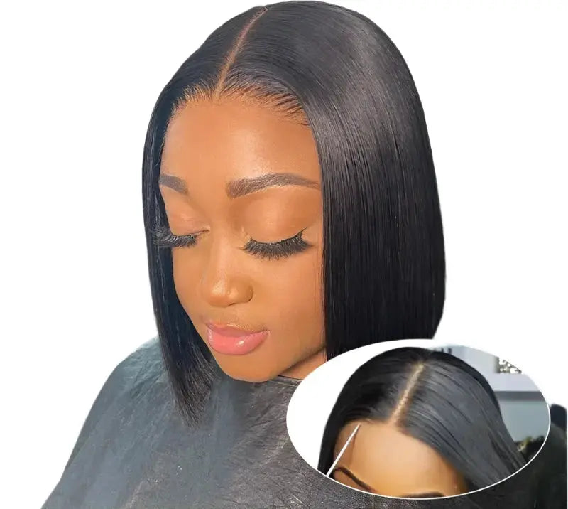 Brazilian Short Bob Wig | Straight | Human Hair | Pre Plucked | Ready To Go | Glueless | Wear and Go | Ready to Wear