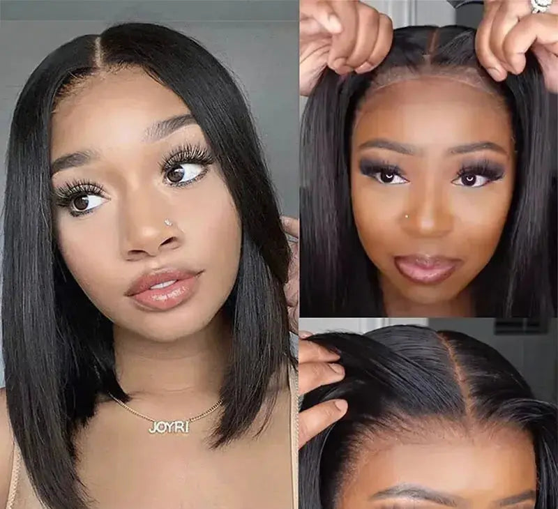 Brazilian Short Bob Wig | Straight | Human Hair | Pre Plucked | Ready To Go | Glueless | Wear and Go | Ready to Wear
