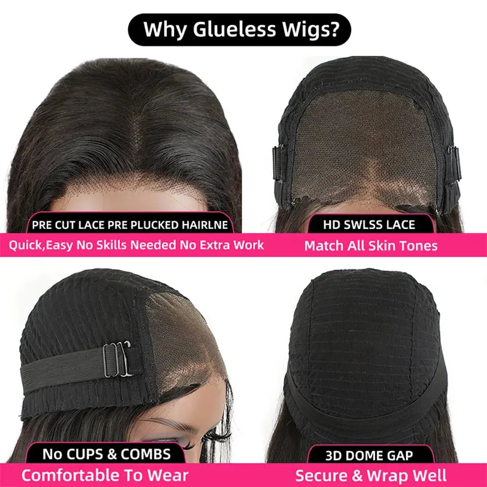 Brazilian Short Bob Wig | Straight | Human Hair | Pre Plucked | Ready To Go | Glueless | Wear and Go | Ready to Wear