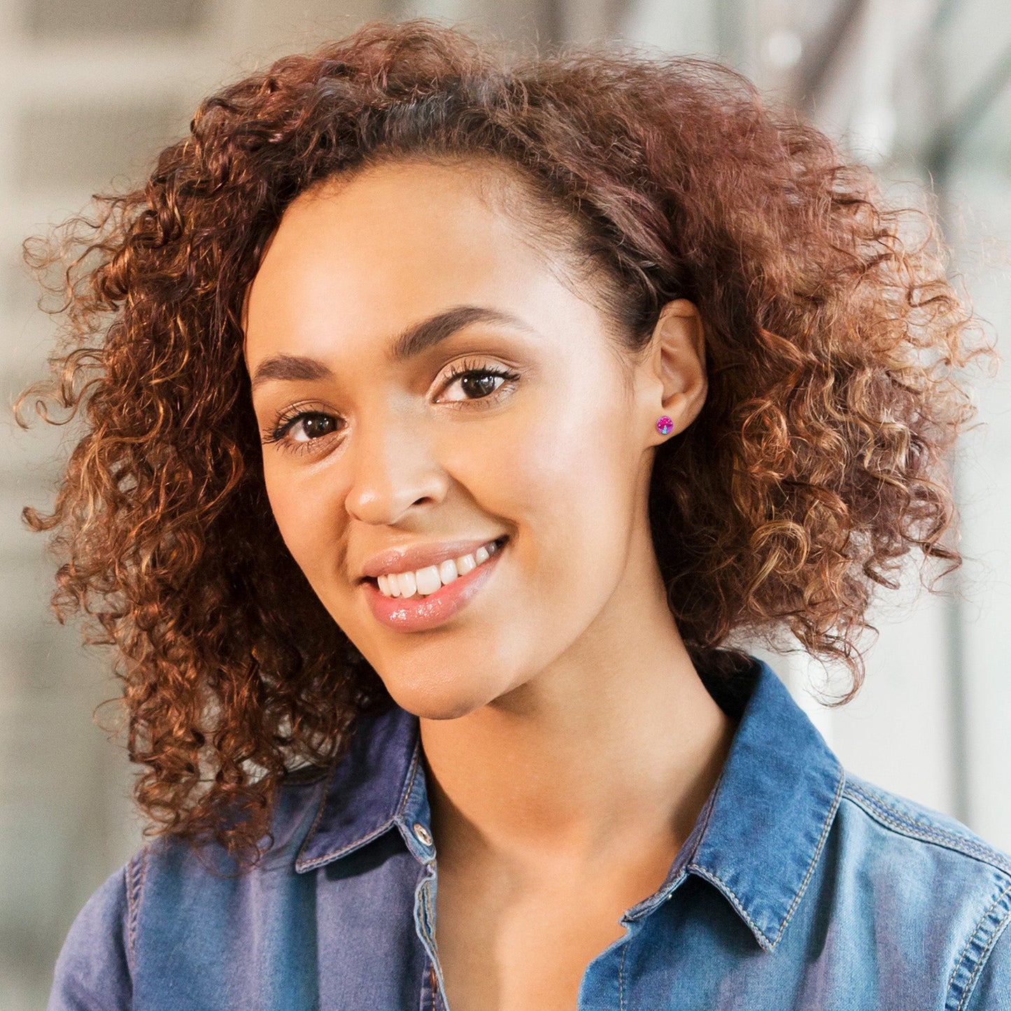 Funky Floral Mushroom Stud Earrings by Onyx O