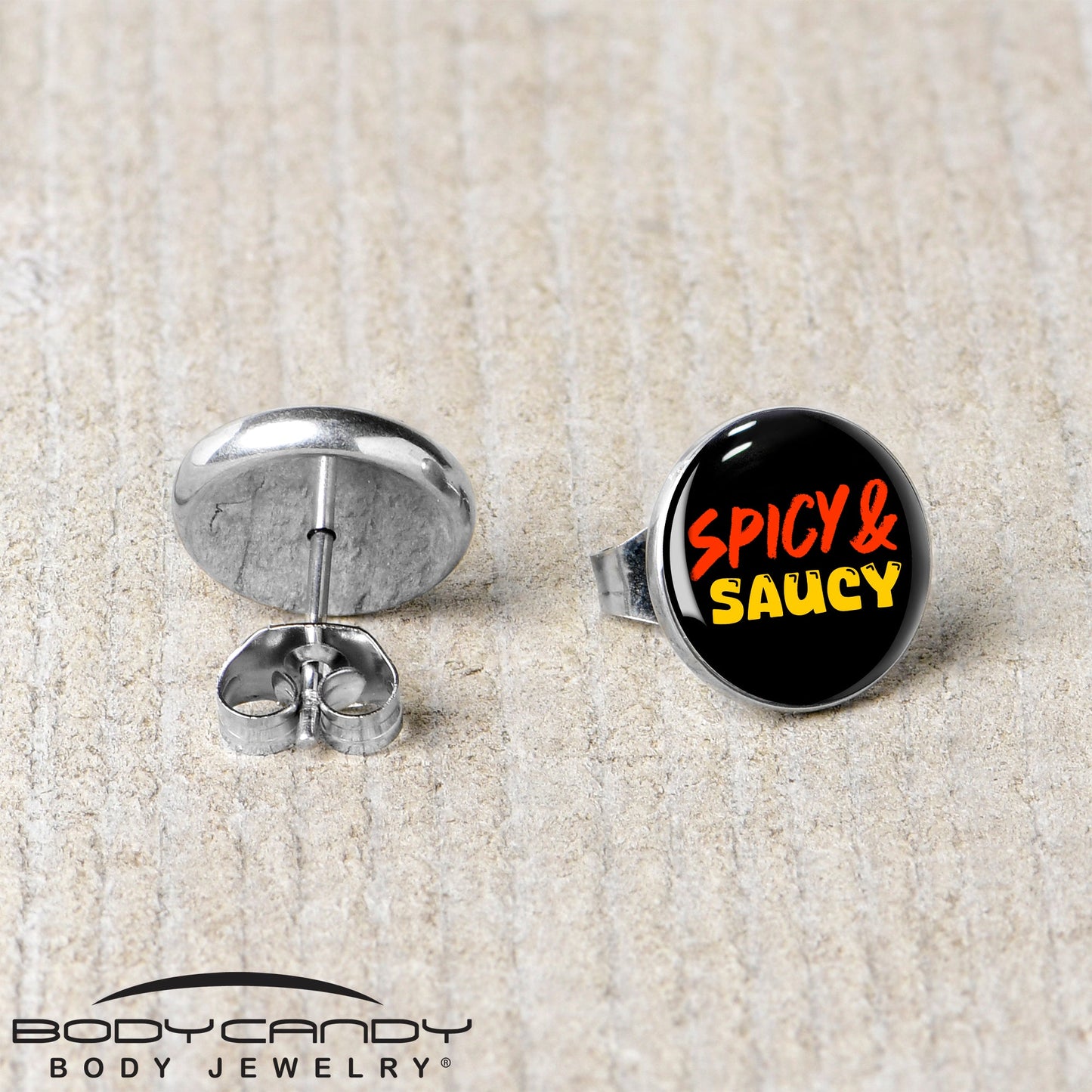 Spicy and Saucy Stud Earrings by Onyx O