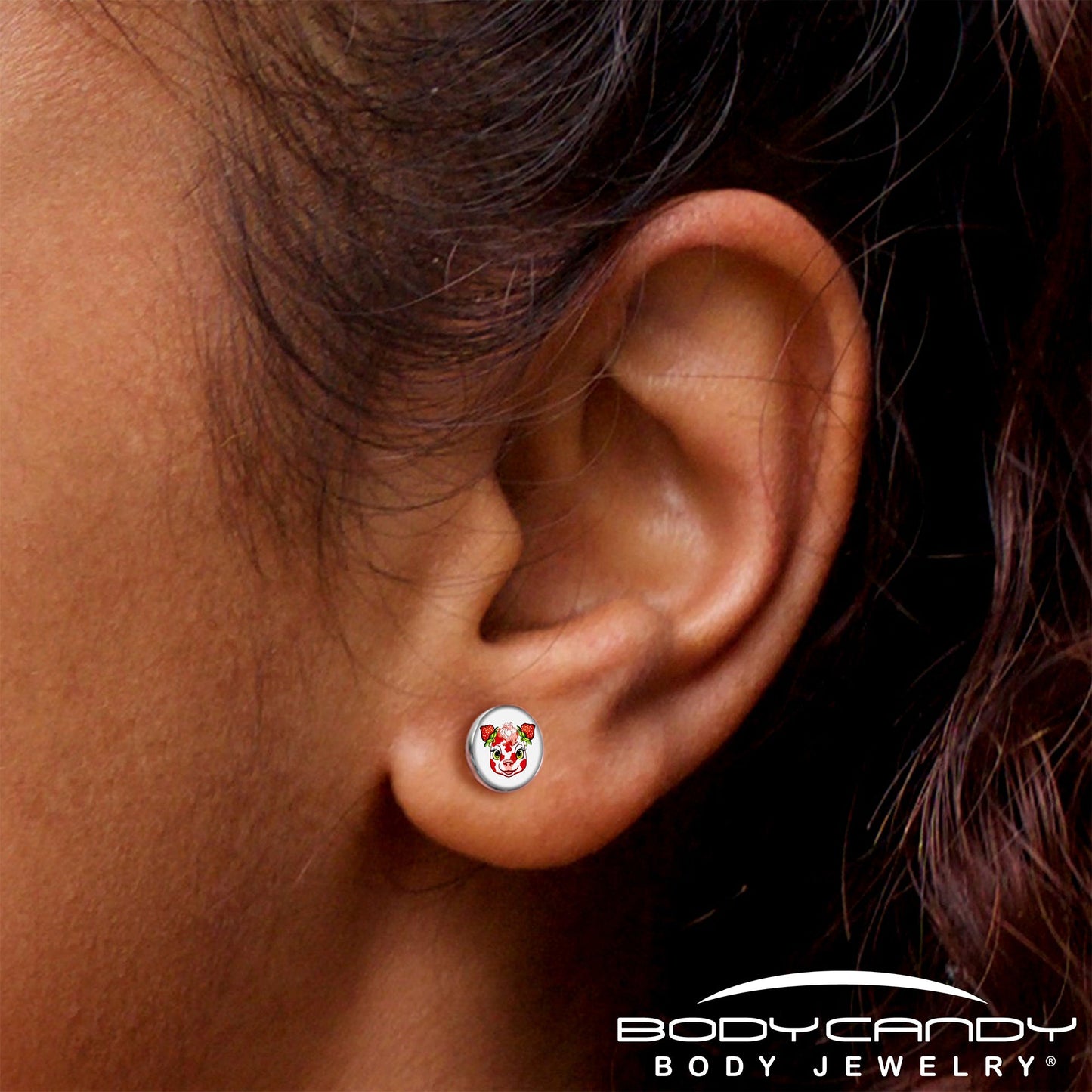 Stawberry Cow Stud Earrings by Onyx O