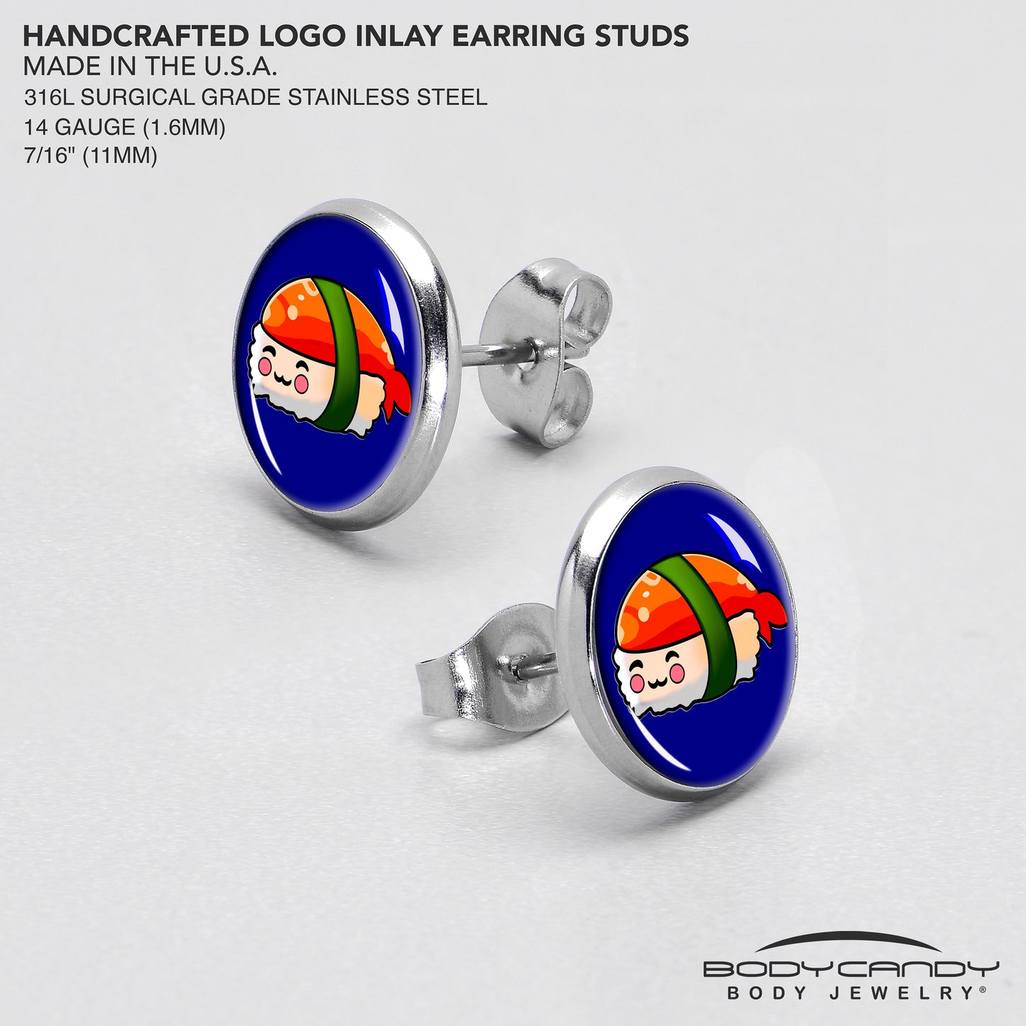 Sushi Stud Earrings by Onyx O