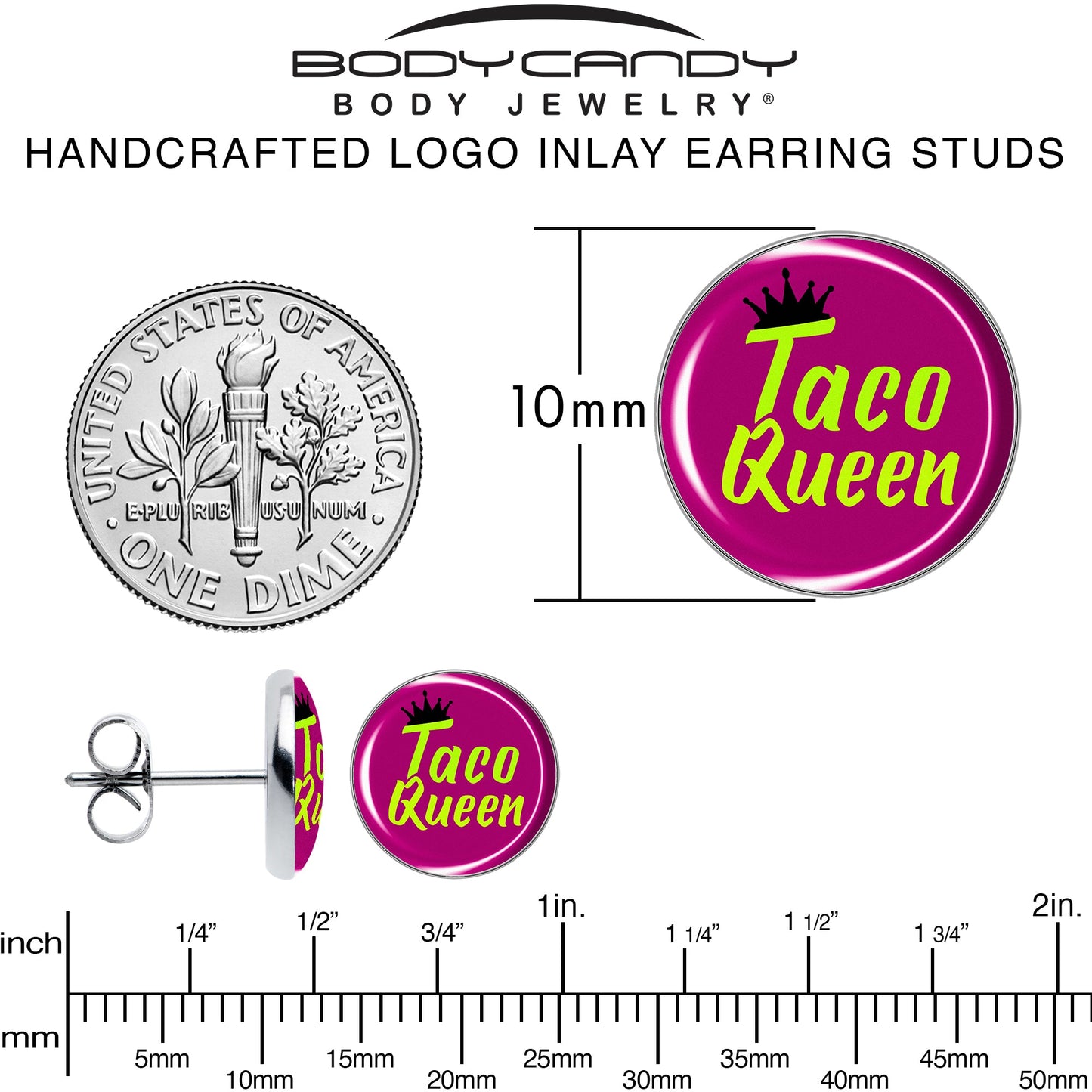 Taco Queen Stud Earrings by Onyx O