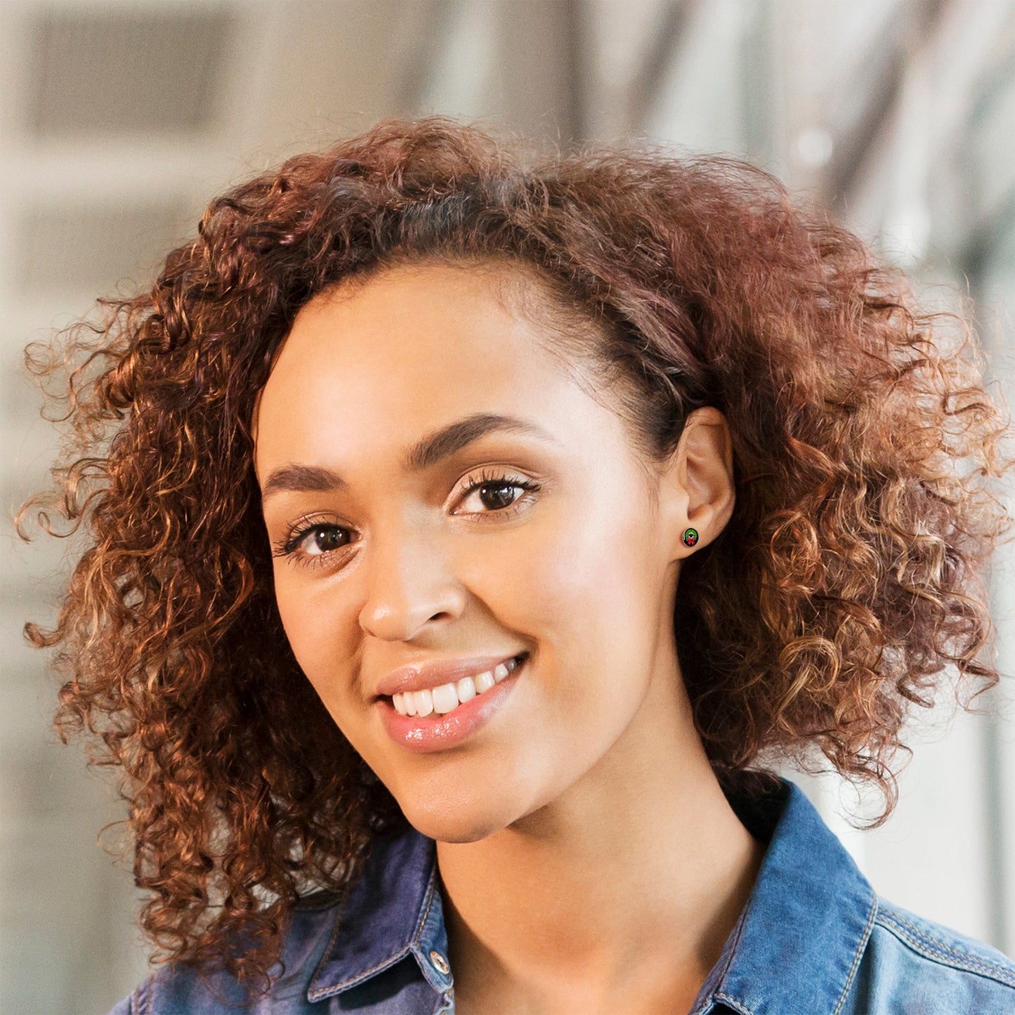 Holiday Vampire Wreath Stud Earrings by Onyx O