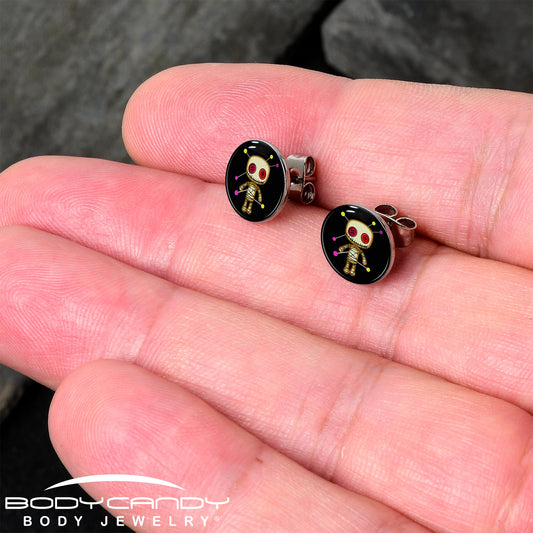 Voodoo Doll Stud Earrings by Onyx O