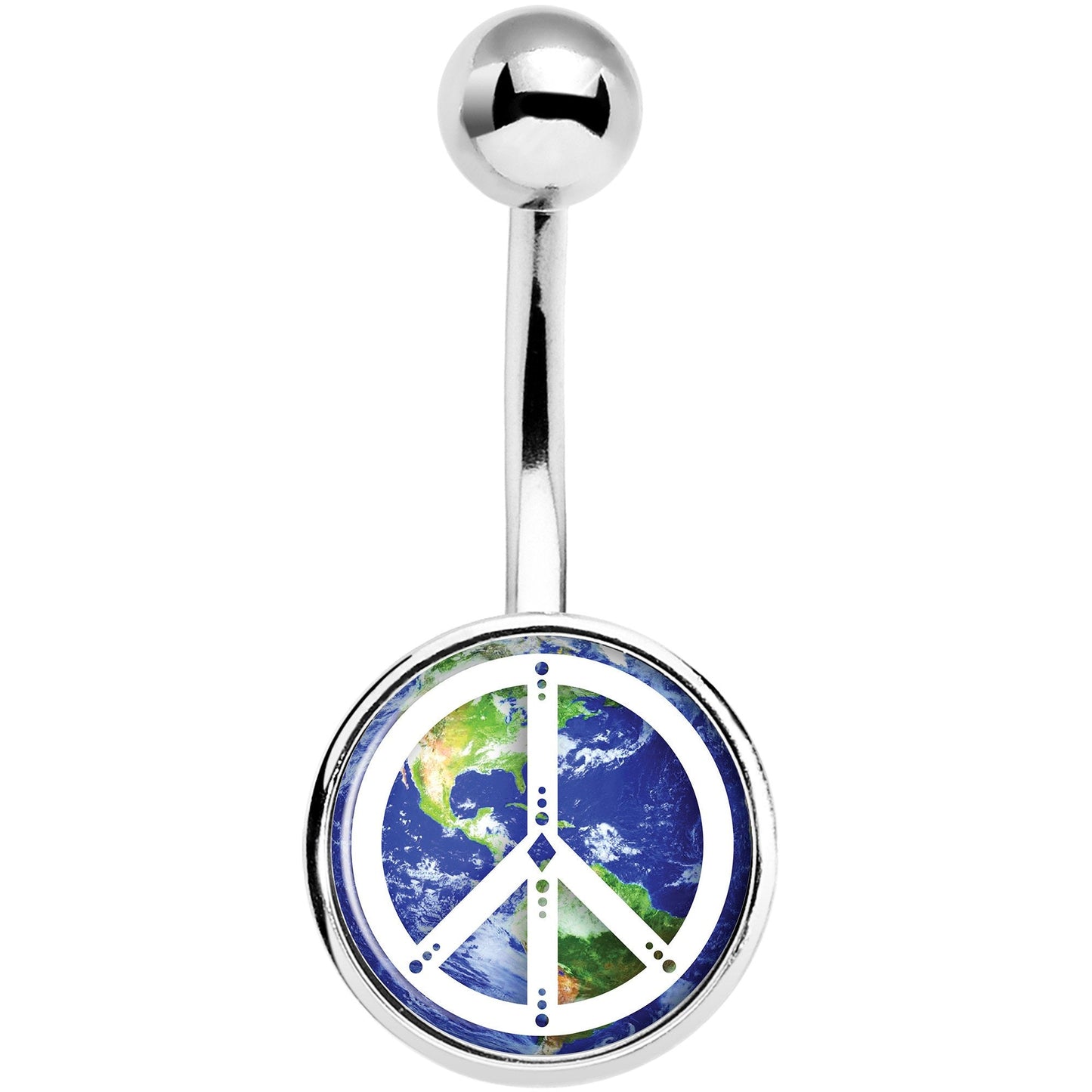Peace on Earth Belly Ring