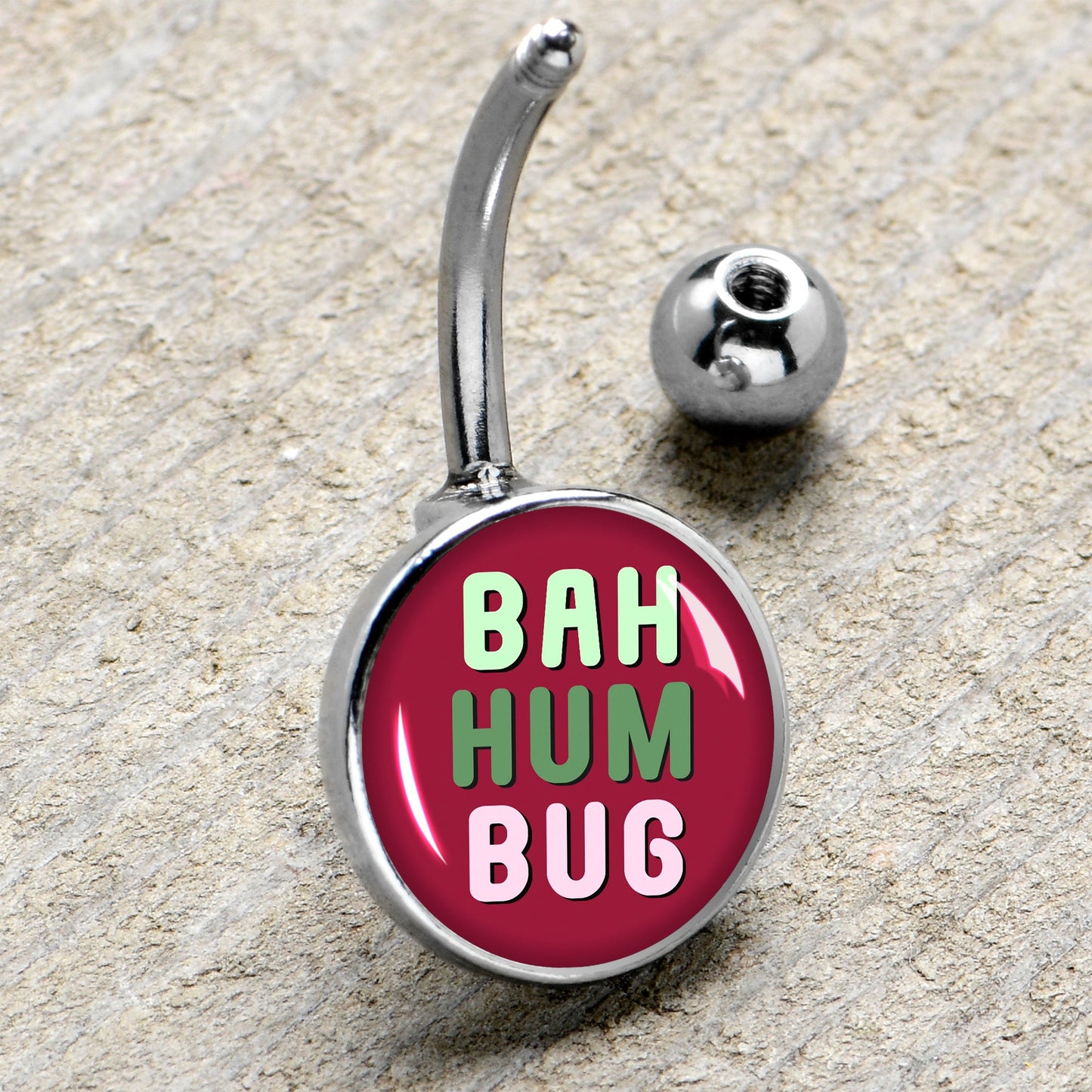 Bah Humbug Holiday Grouch Belly Ring by Onyx O