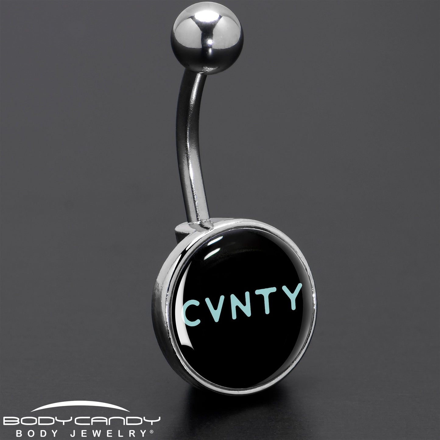 Phrase Logo CVNTY Belly Ring by Onyx O