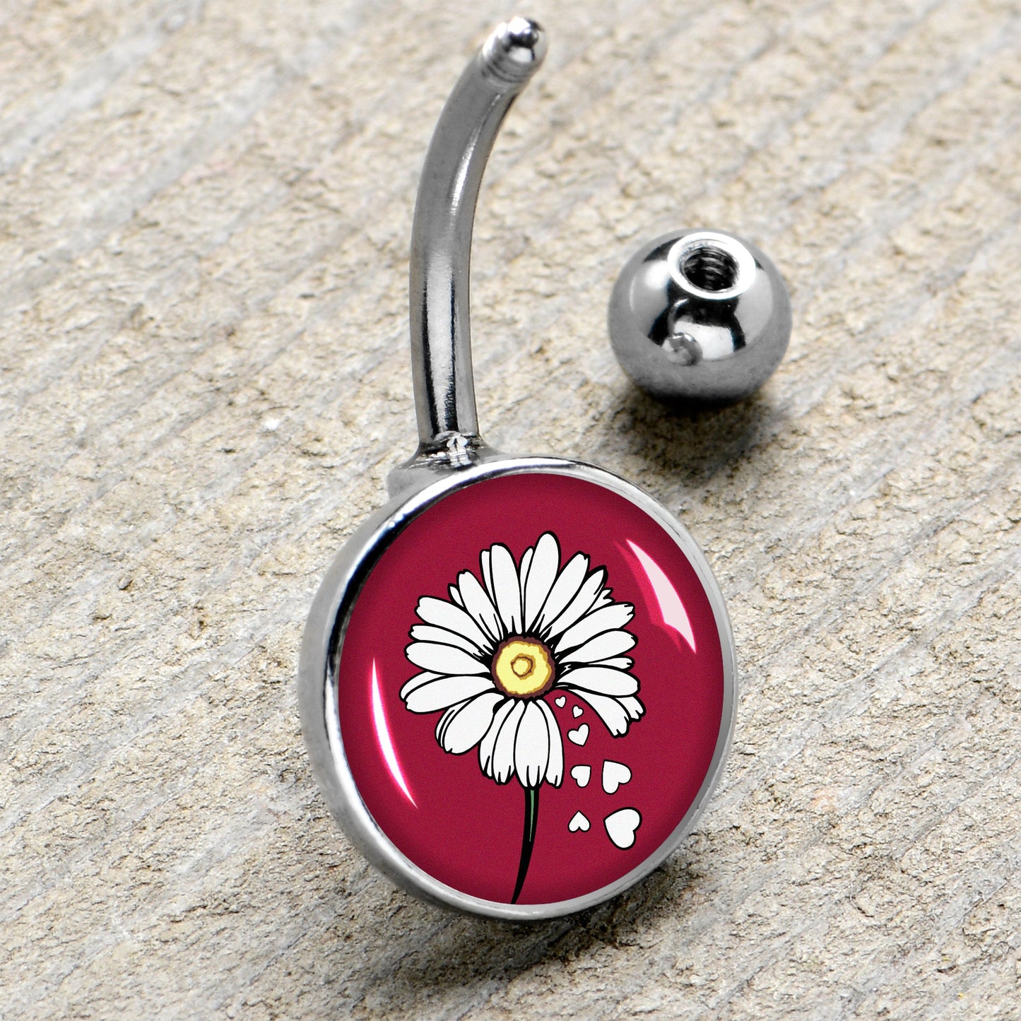 Love Me Not Flower Belly Ring by Onyx O