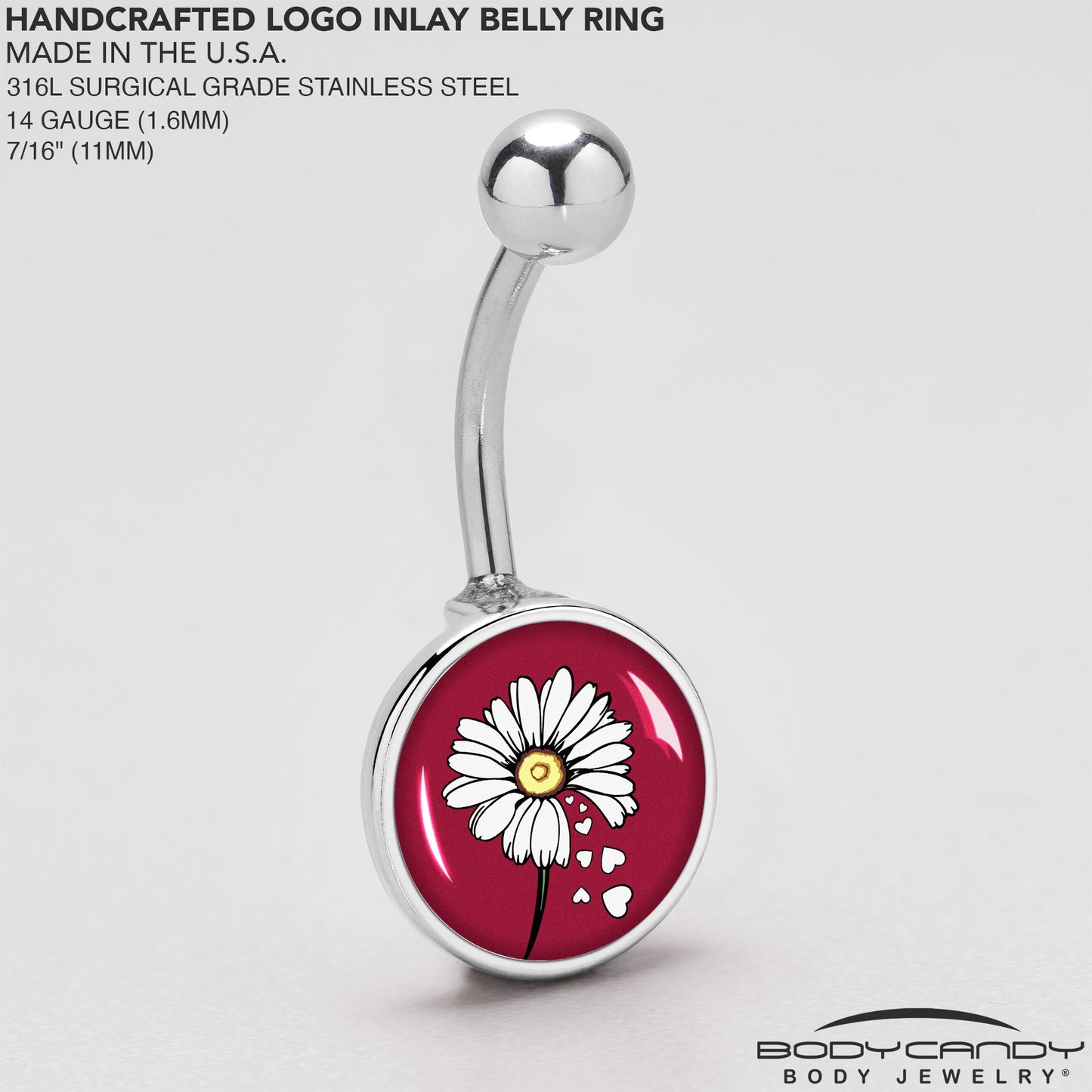 Love Me Not Flower Belly Ring by Onyx O