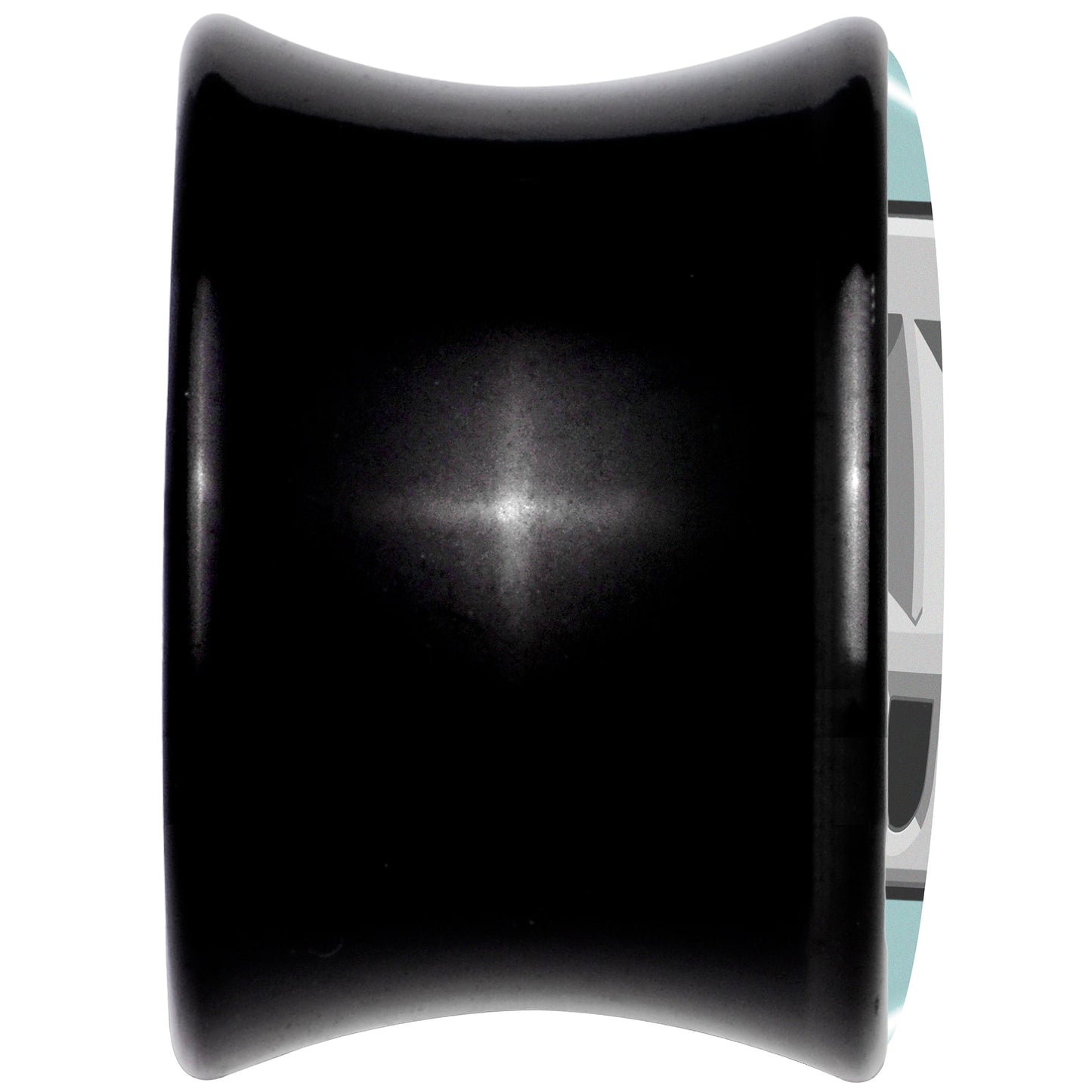 0G Smiling Plug Outlet Black Acrylic Saddle Plug Set by Onyx O