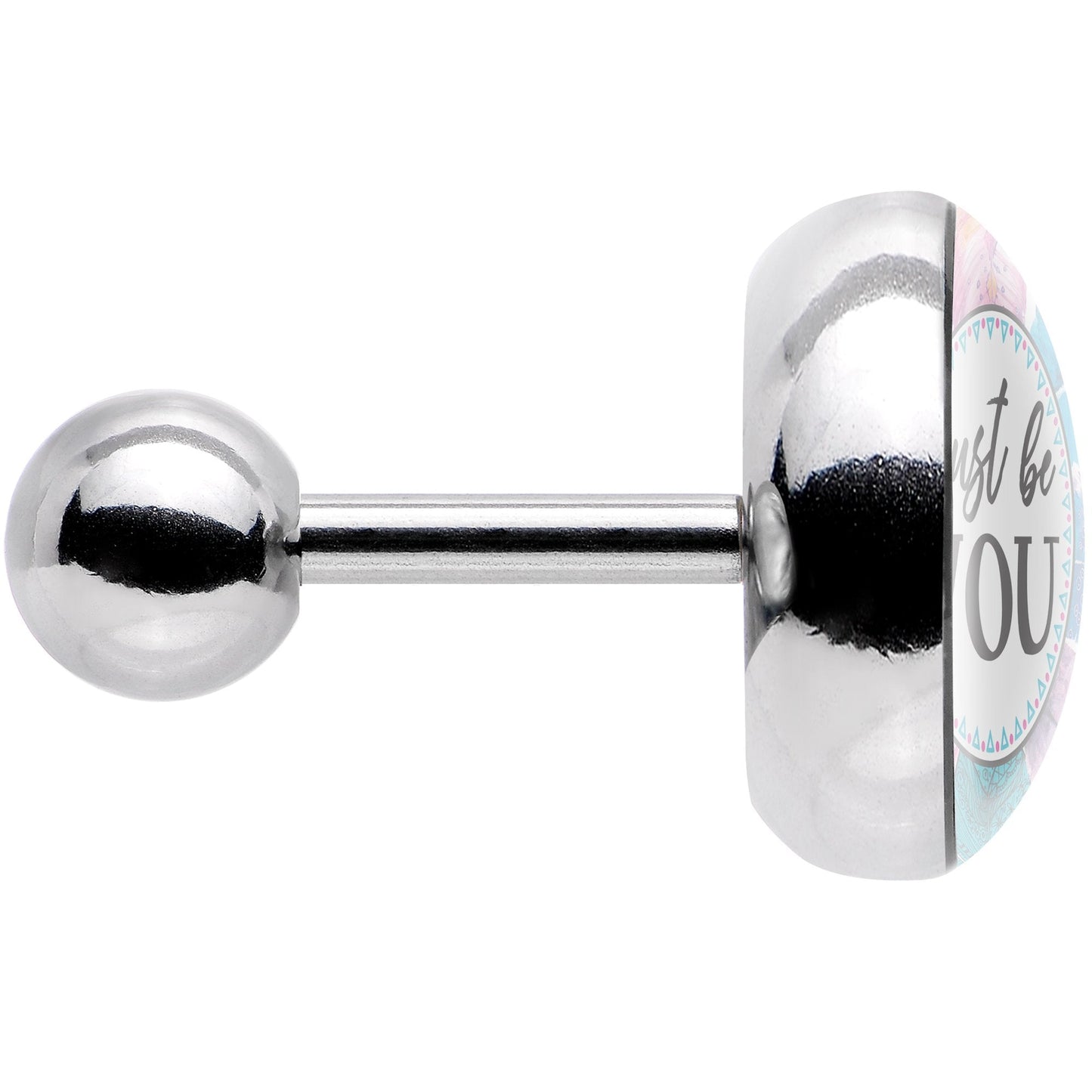 16G 1/4 Watercolor Just Be You Feathers Tragus Cartilage Earring