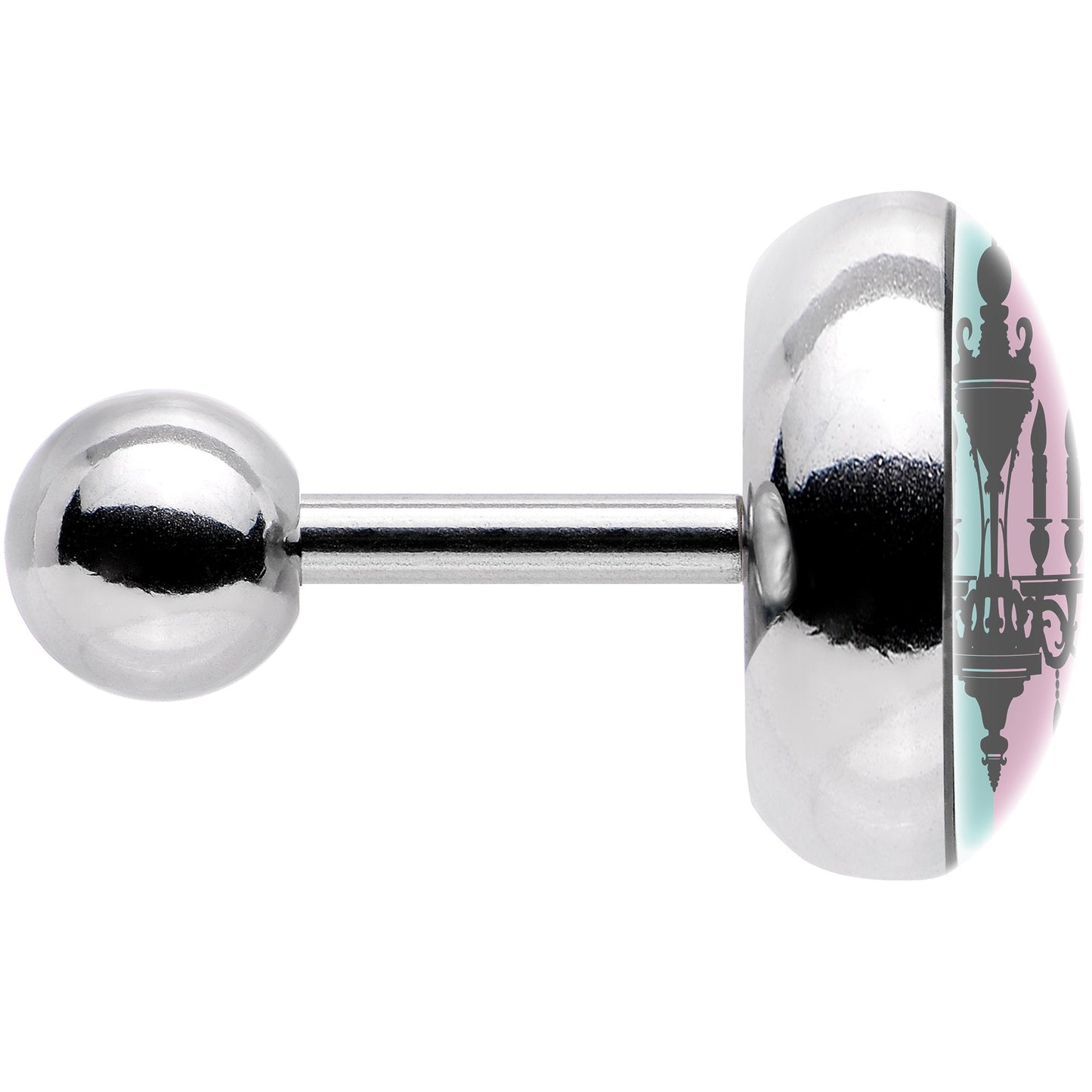 16G 1/4 Blue Pink Split Chandelier Tragus Cartilage Earring