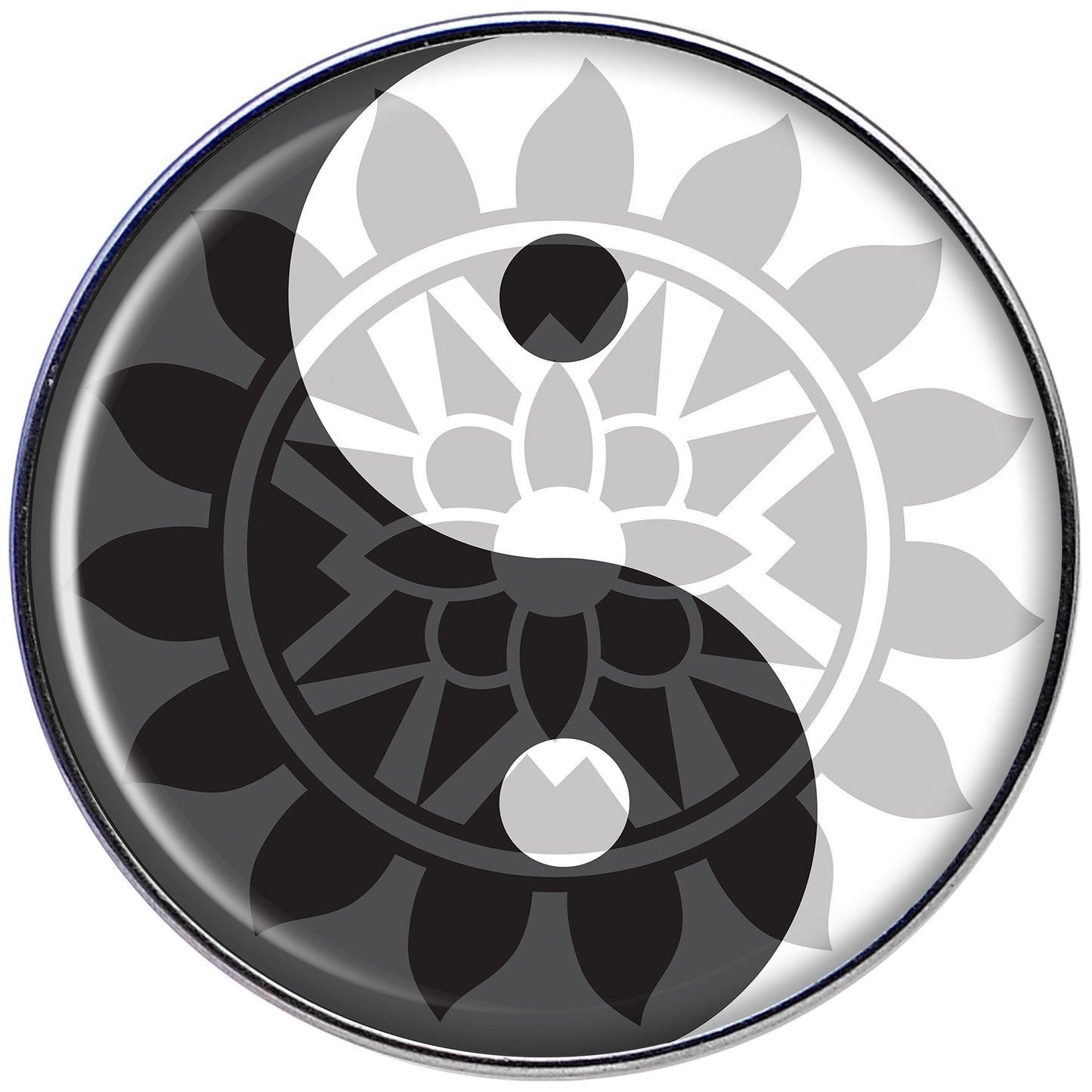 16G 1/4 Mandala Yin Yang Tragus Cartilage Earring