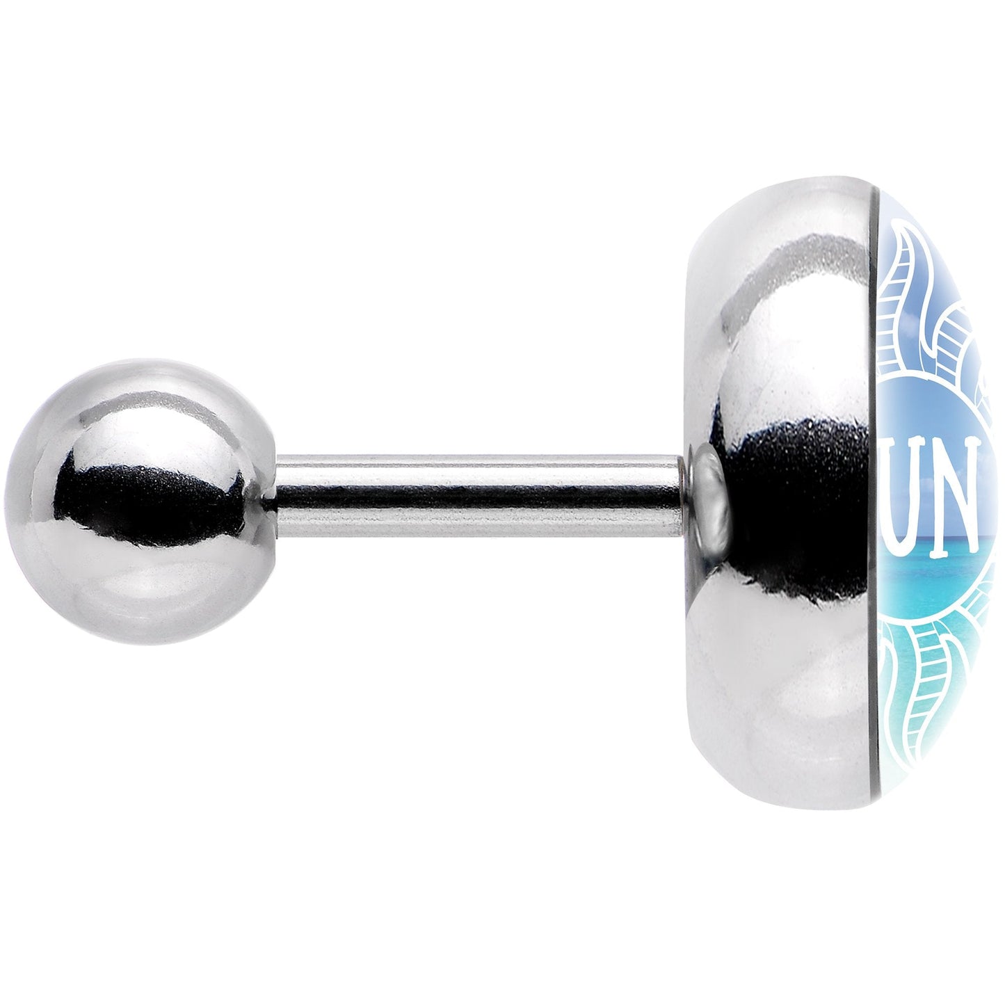 16G 1/4 Cool Ocean Sun Tragus Cartilage Earring