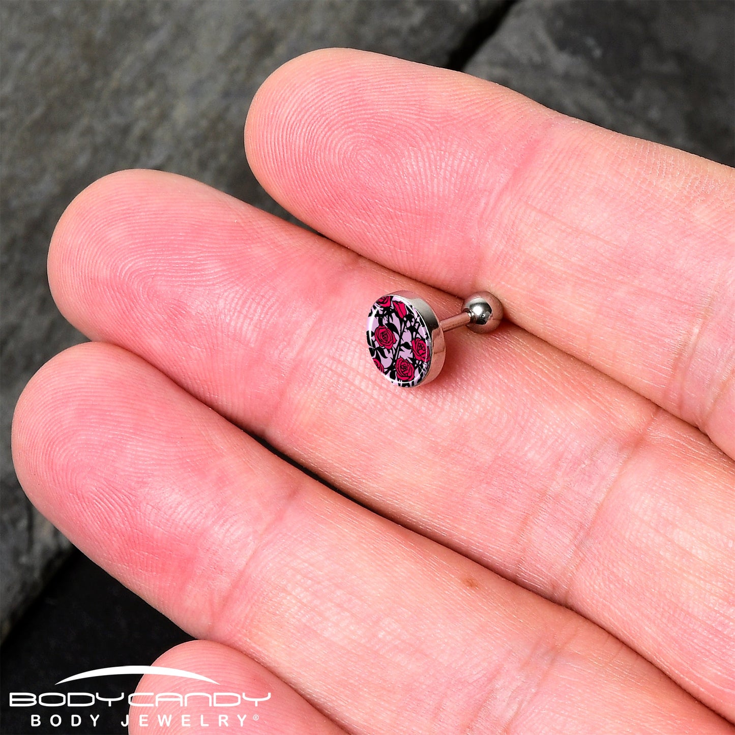 16G 1/4 Blossom Creation Floral Love of Roses Cartilage Earring by Onyx O