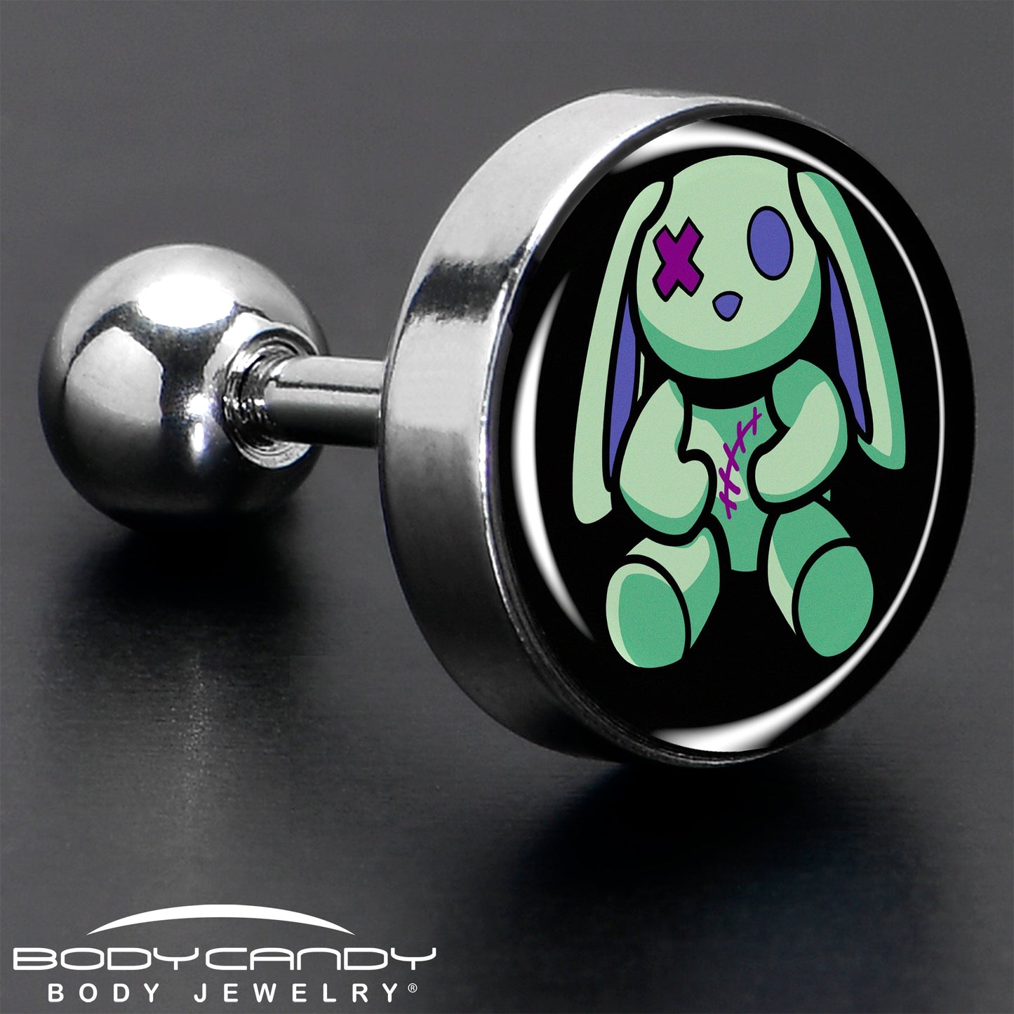 16G 1/4 Zombie Bunny Tragus Cartilage Earring by Onyx O