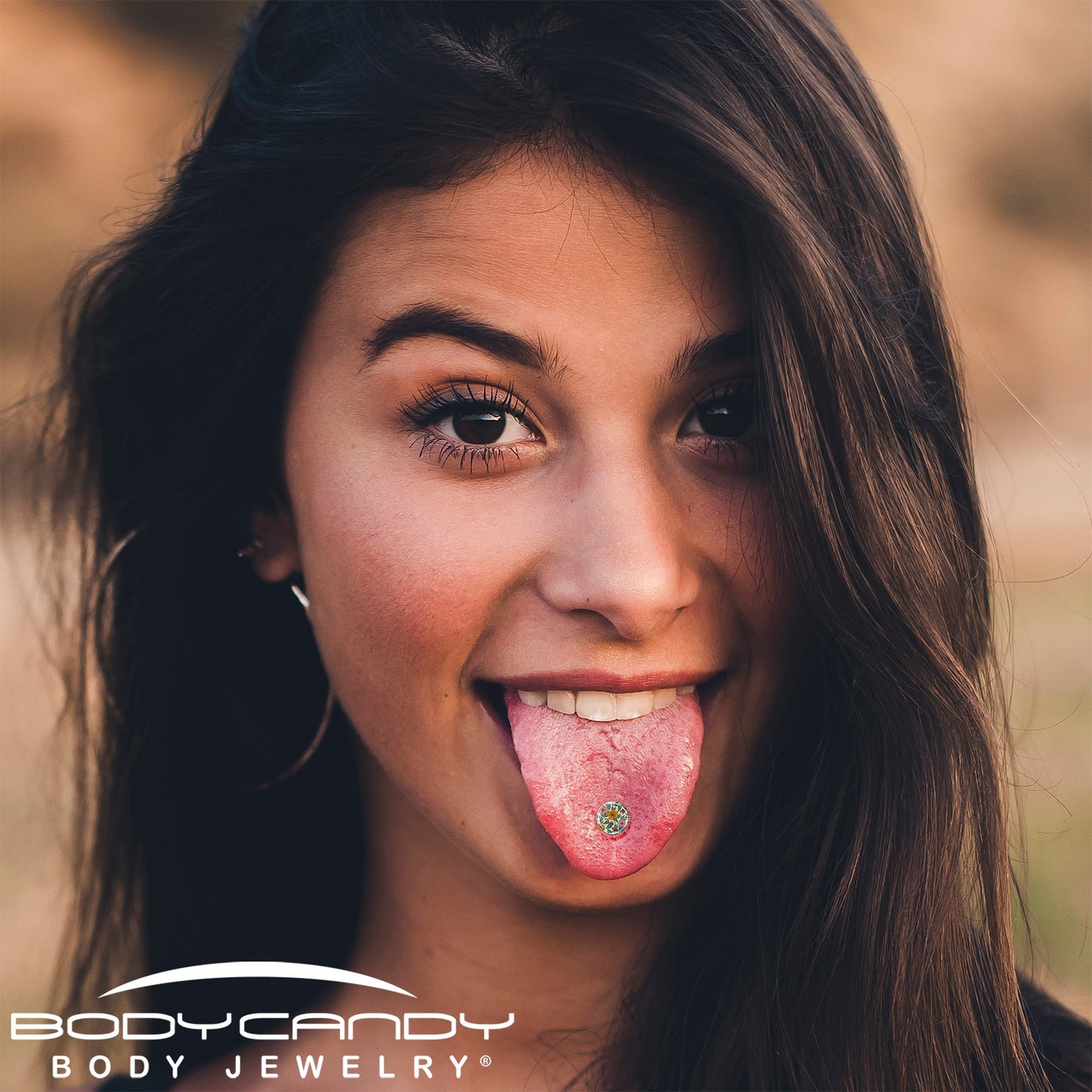 Blossom Creation Wildflower Flowers Barbell Tongue Ring by Onyx O
