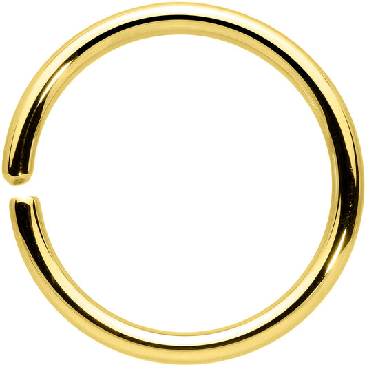 14G 1/2 Handcrafted Solid 14k Yellow Gold Seamless Circular Ring