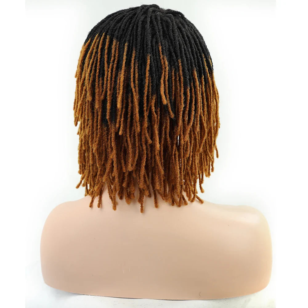 10" Braided Bob Wig | Afro Dreadlock Wig | Curly Ends | Synthetic Crochet Wig | Cosplay
