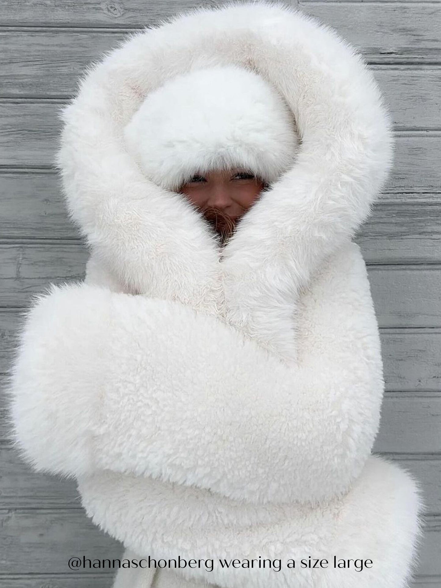 Kali White Cropped Vegan Shearling Fur Jacket