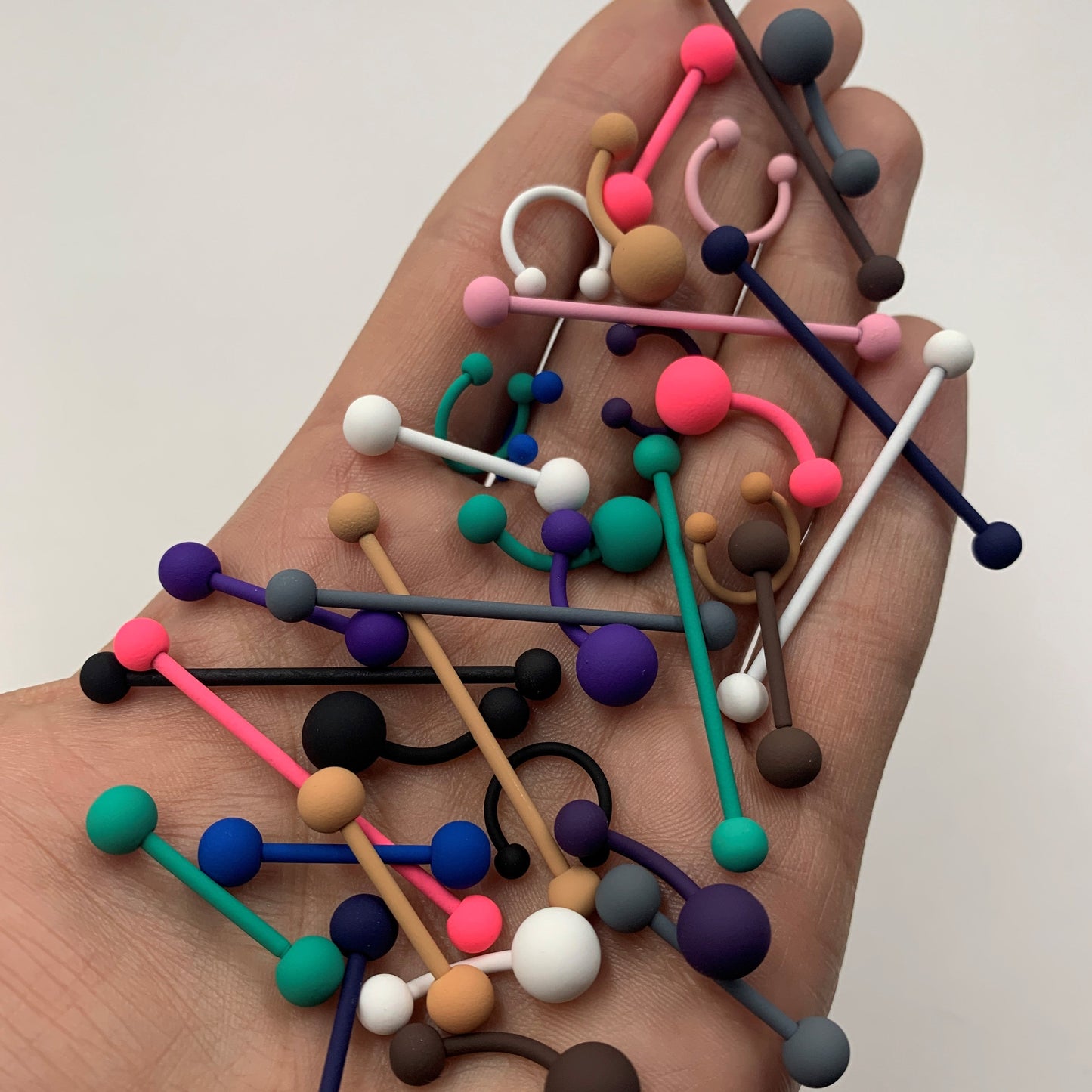 16G 3/8 Delicious Dark Purple Matte Horseshoe Circular Barbell