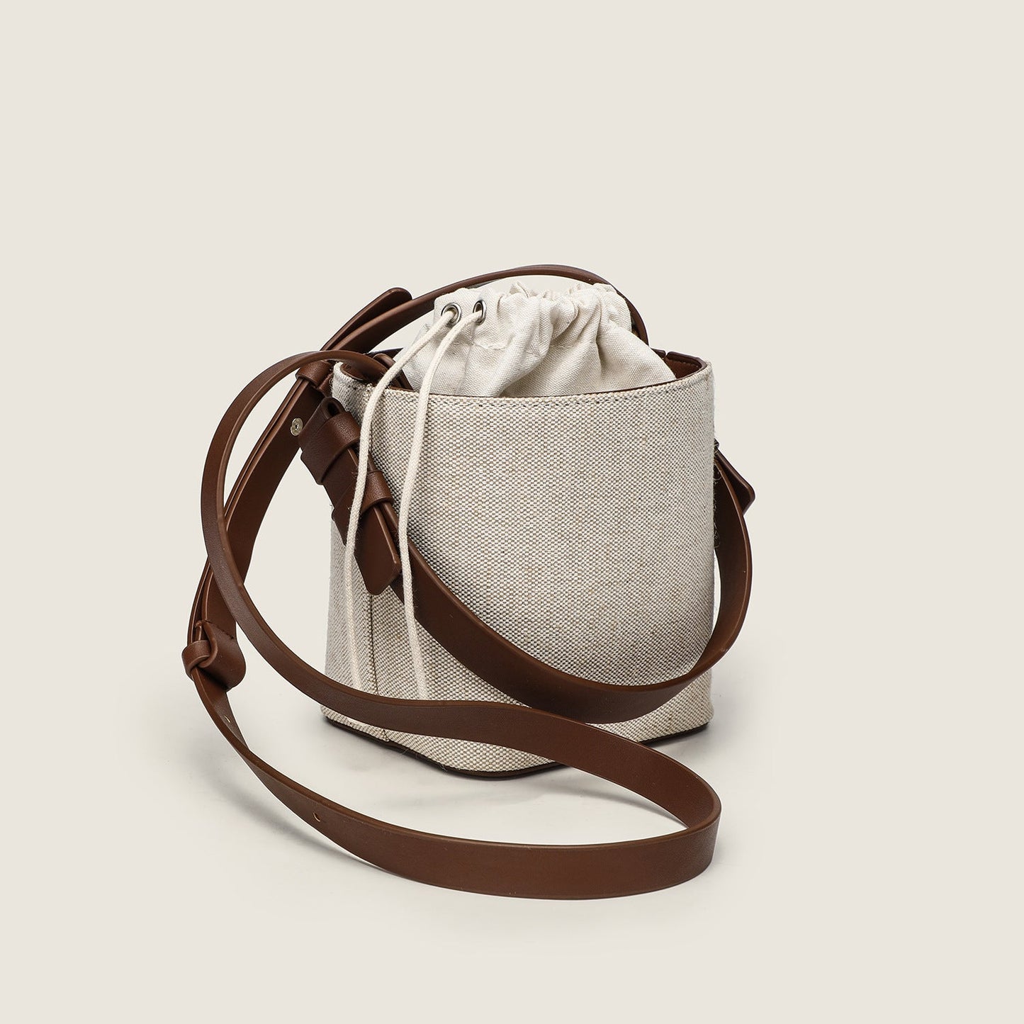 Stylish Canvas Bucket Bag – Versatile Contrast Bag & Elegant Shoulder Crossbody Handbag hobo