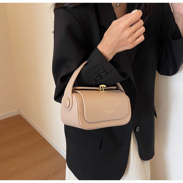 High Grade Portable Small Square Bag Women Light Luxury Faux Leather Box Bag Office All Matching Shoulder Messenger Bag