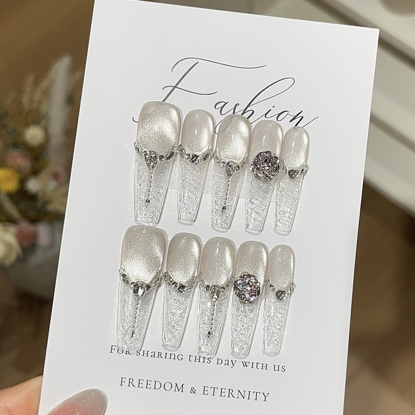 1014- Handmade press on nails fake nails removable