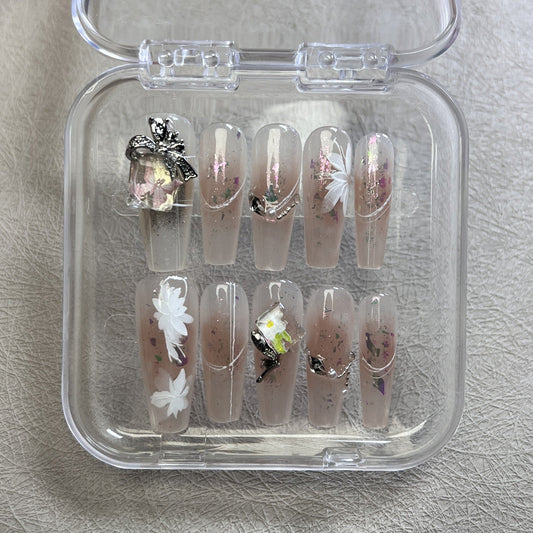 0985- Handmade press on nails fake nails removable