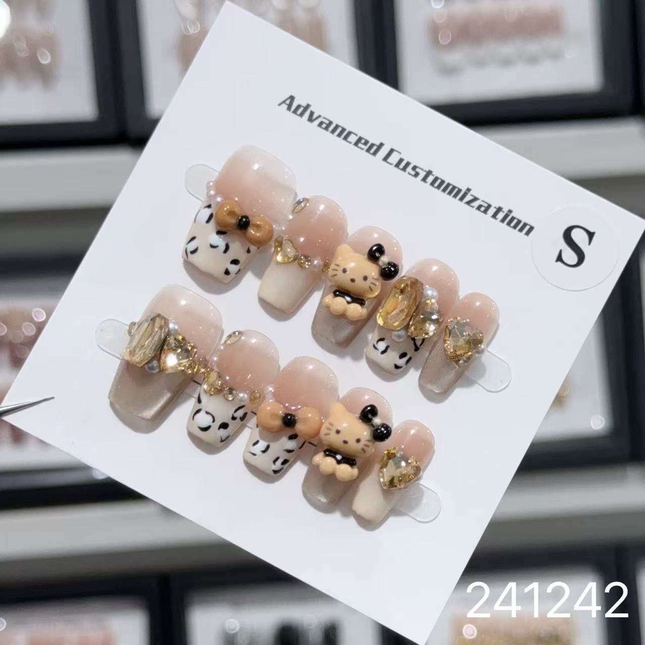 1030- Handmade press on nails fake nails removable